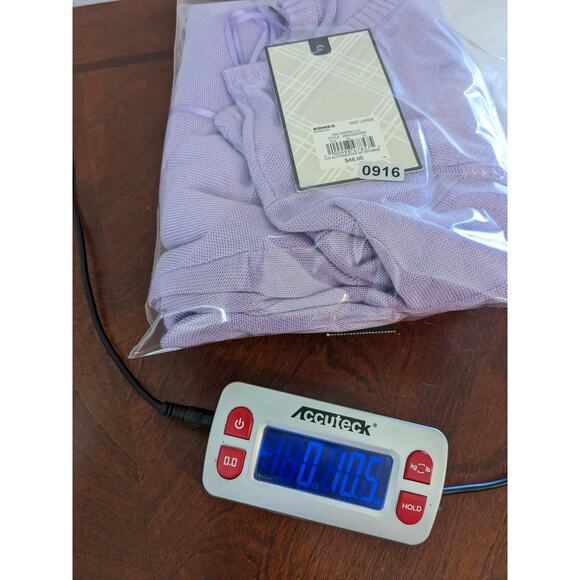 Dana Buchman Sweater Large Asymmetrical‎ Hem Purple Lightweight Knit Long Sleeve - Picture 9 of 10